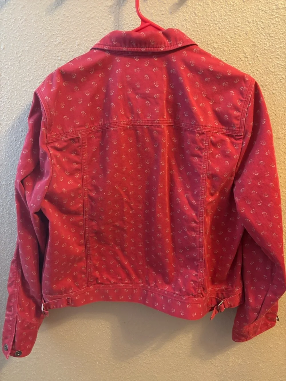 Ralph Lauren Red Printed Jean Jacket - Picture 2 of 3